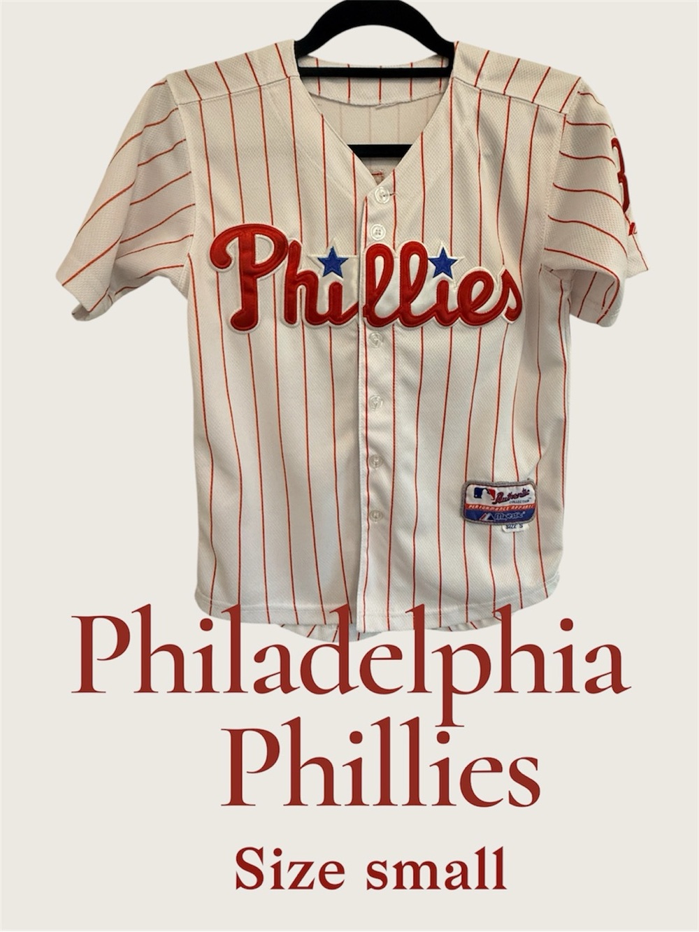 Majestic White & Red Philadelphia Phillies Kids Jersey